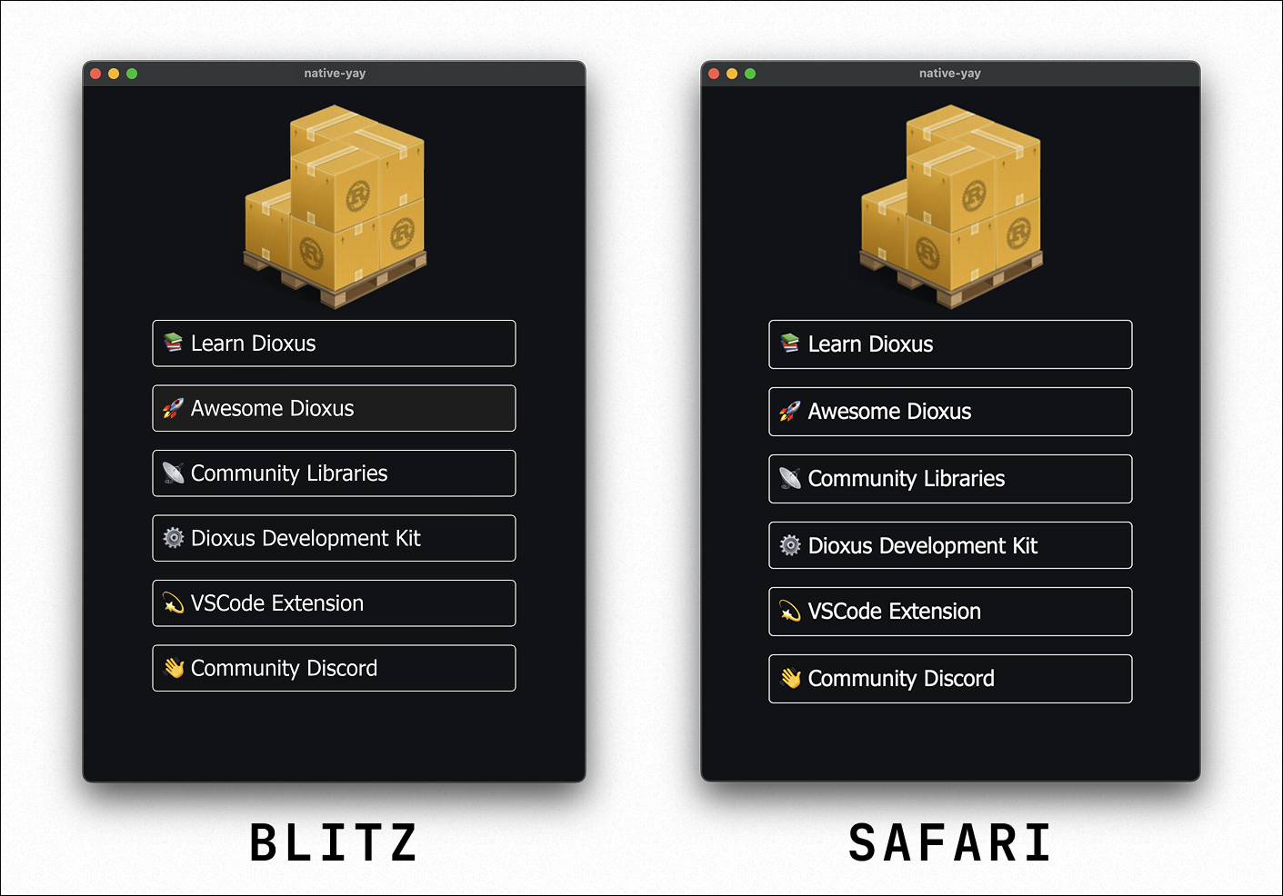 Blitz vs Safari