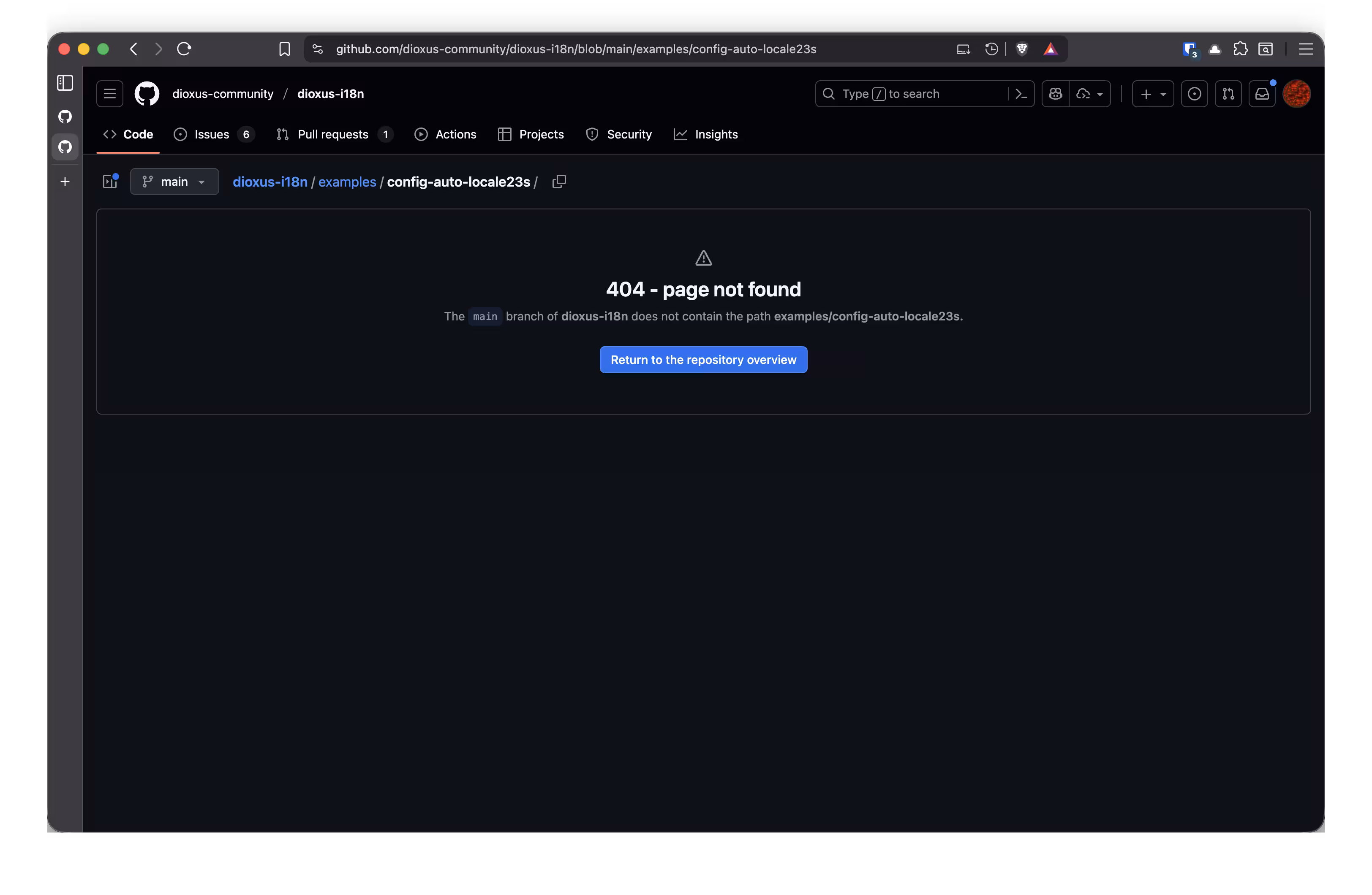 Github Fallback UI