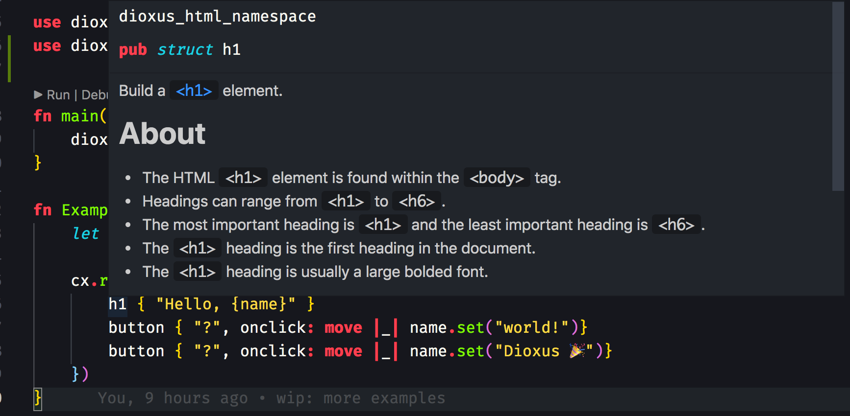 Element Hover